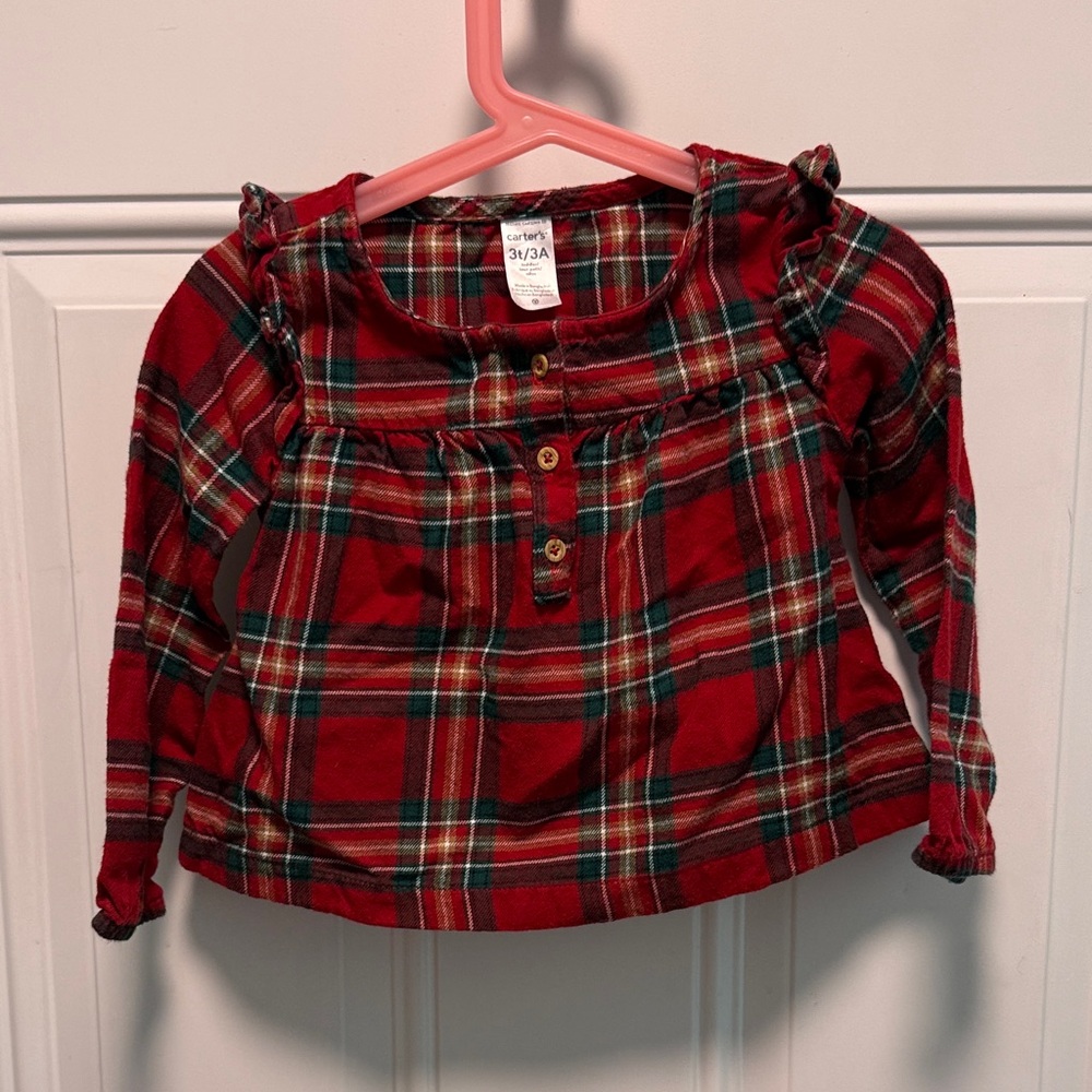 Carter's Red Plaid Button Down Shirt